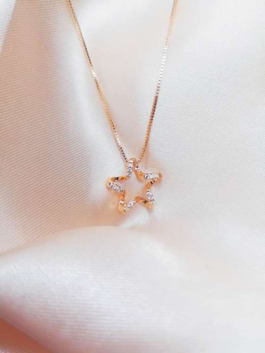 SGI%20fashion%20jewelry%2018k%20rose%20gold%20plated%20Swarovski%20stone%20star%20style%20necklace%20for%20women%20Kwentas%20-%20Image%203