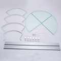 3 Layer Aluminum Bathroom Corner Shelves / 3 layer bathroom glass corner shelves. 