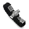 Thor's Hammer Mjolnir Bracelet Viking Scandinavian Norse Viking Bracelet Rune Charms Bead Jewelry Men Women Bangles Bracelets. 
