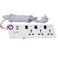 Click Multi-Plug 3 Socket 2/3 Pin 5 Meter Cable. 