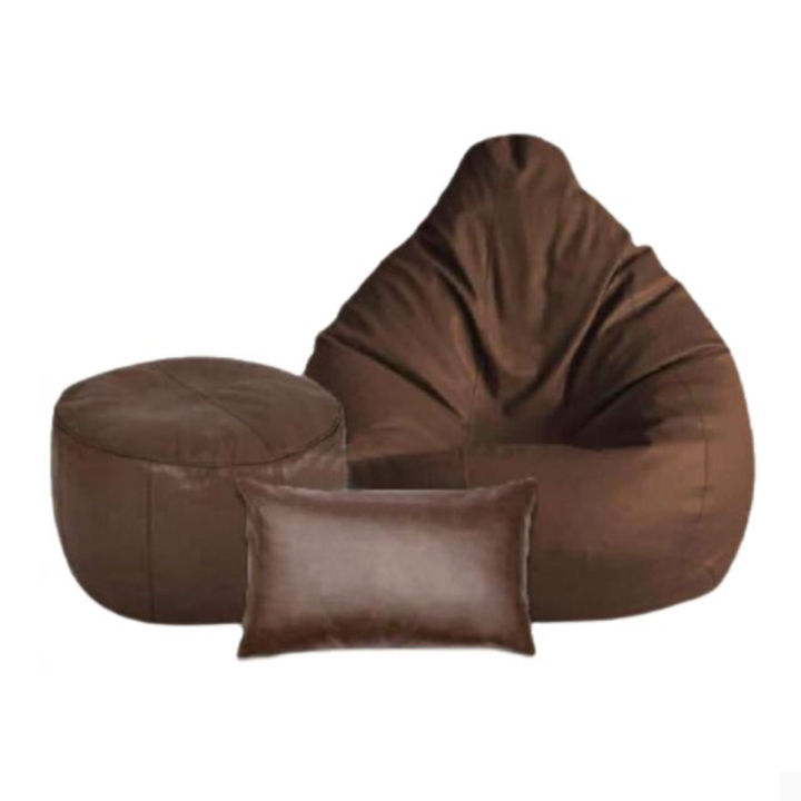 BEAN%20BAG%20CHAIR%20EXTRA%20LARGE%20XXL%20JUMBO%20SHAPE%20BEAN%20BAG%20SOFA%20WITH%20FOOTREST%20AND%20PILLOW%20COLOUR%20:%20COFFEE%20-%20Image%202