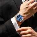 POEDAGAR Luxury Men's Quartz Watch, Sport Waterproof Luminous Wristwatch with Date, Business Stainless Steel Watches.