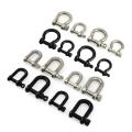 1piece Stainless Steel Shackle Carabiner D Ring Fob Key Ring Keychain Hook Screw Joint Connector Buckle Solid Metal 2 Size. 