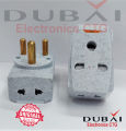 3 pin round plug,15 amp Multi Plug 15A 3-Pin Universal Socket Conversion Heavy Duty 1pcs. 