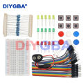 【Support-Cod】 13 in 1 kit new mini Breadboard LED jumper wire button for arduino Compatile with For UNO R3. 