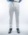 Men’s White Straight Fit Formal Gurkha Pants. 