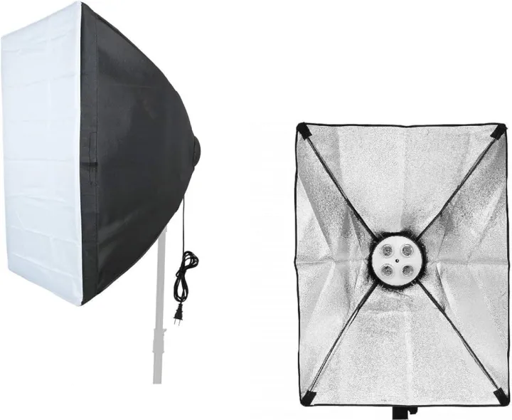 Professional%204-in-1%20E27%20Lamp%20Holder%20Studio%20Softbox%20Light%20Kit%20(Black)%20with%2060x60cm%20Stand%20Included%20for%20Lighting%20Mastery%20-%20Image%202
