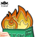 Brooch Pin Cartoon Flame Badge Cute White Elephant Cup Brooch Clothes Decor.