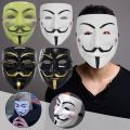 1pc Halloween Face Mask Black White V For Vendetta Hackers Cos Mask Halloween Cosplay Party Diy Masks Anime Anonymous Headwear. 