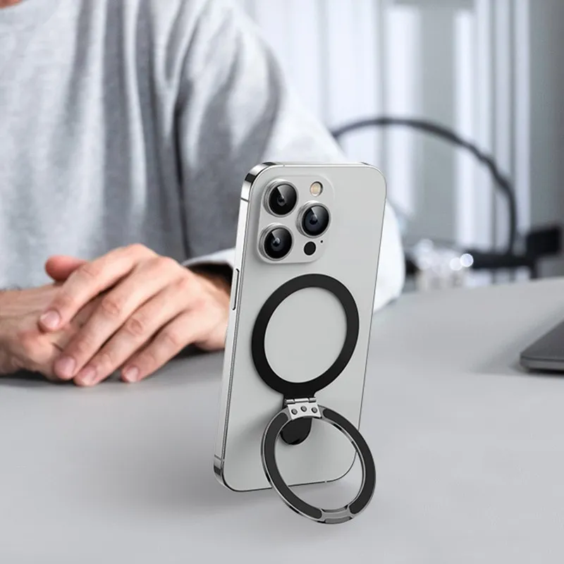 For Magsafe Magnetic Mobile Phone Ring Holder Kickstand Compatible