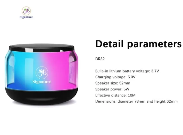 Signature%20STI-DR32%20Transparent%20RGB%20Wireless%20Speaker%20-%20Black%20-%20Image%208