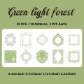 RHS Online 30PCS Old Dream Series Basic Material Paper Embossed Sticky Note Paper Journaling Planner Diary Crafts Scrapbooking. 