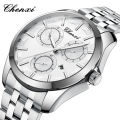 Dawn Watch Men's Watch Fashion Business Men's Watch Three-Eyed Six-Hand Alloy Luminous Date Men's Watch.