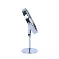 Makeup mirror-desktop round oval table mirror simple ladies household metal Rotating double-sided vanity mirror 6 inch.