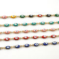 Custom Turkish Devil's Eye Stainless Steel Bracelet Women's 18K Titanium Steel Eyes Evil Eye Bracelet Jewelry.
