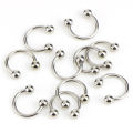 【3C VictoryEagle】10PCS Stainless Steel Horseshoe Lip Nose Septum Ring Stud Piercing.