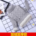 New Kids' Sweater Autumn and Winter Children's Bottoming Sweater Baby Boys and Girls Fleece-Lined Thick Sweater Children's Clothing. 