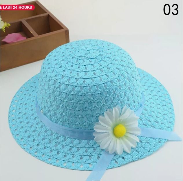 Girls%20Kids%20Straw%20Hat%20%20Cute%20Flower%20Summer%20Beach%20Outdoor%20Sun%20Hat%20-%20Image%204