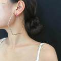 Simple Hexagonal Geometric Ear Studs Earrings Jewelry - Golden.