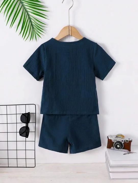Children%E2%80%99s%20Boys'%20Relax%20Wear%20Casual%20Outdoor%20Turn-Down%20Collar%20Shirt%20Set%20for%20Kid%E2%80%99s%20-%20Image%207