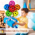 1pc Hole Soft Bouncy Ball Toy Anti-fall Moon Anti-stress Shape Porous Bouncy Ball Kids Indoor Outdoor Toy Ergonomic Design.
