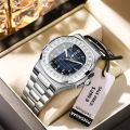 POEDAGAR Luxury Square Man Wristwatch Luminous Waterproof Date Men Watch Stainless Steel Men's Quartz Watches Casual Male Clock. 