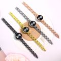 Trendy and Avant-garde Ladies' LED Watch Unique Chain Strap Design Leading The Trend Stainless Steel Waterproof and Scratch Resistant Women's Wristwatch Showcases Personal Charm.