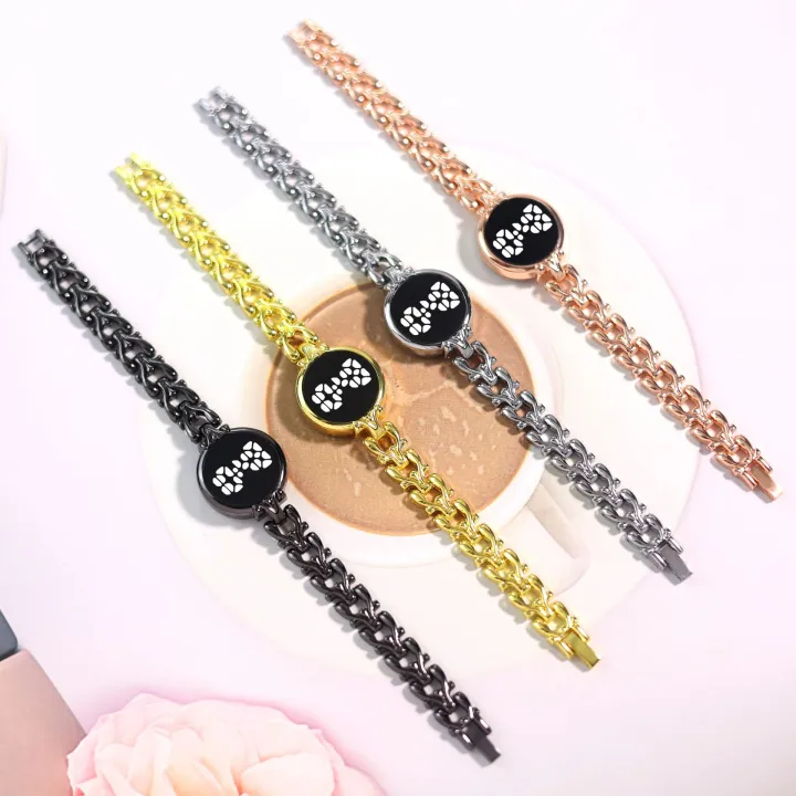 Trendy%20and%20Avant-garde%20Ladies'%20LED%20Watch%20Unique%20Chain%20Strap%20Design%20Leading%20The%20Trend%20Stainless%20Steel%20Waterproof%20and%20Scratch%20Resistant%20Women's%20Wristwatch%20Showcases%20Personal%20Charm%20-%20Image%204