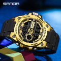 Sanda Men's Watches Sports 50M Waterproof Digital Wristwatch for Male Clock Stopwatch Men's Watch 9010.