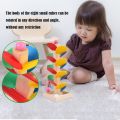 Montessori Educational Wooden  Marble Ball Run Track Game Children Toy. 