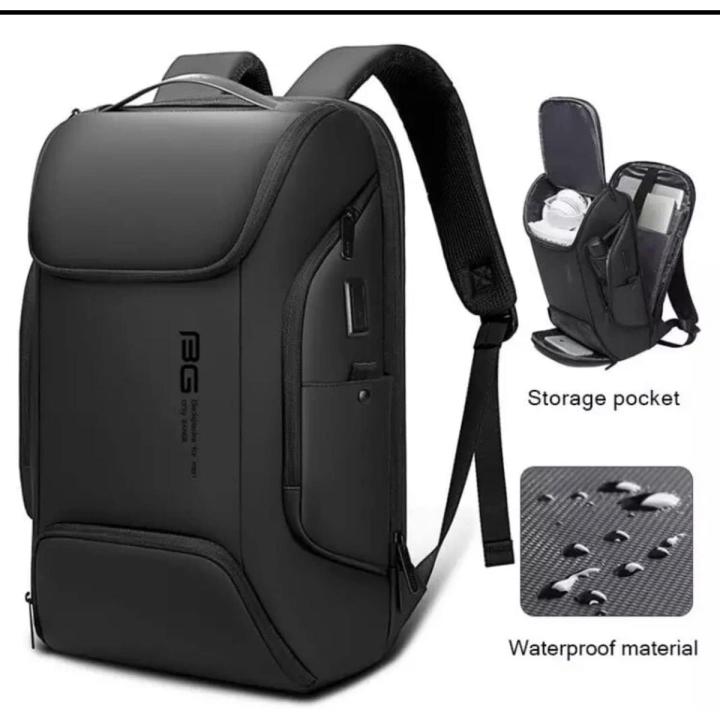 BANGE%20BG-7267%20Trendy%20Laptop%20Backpack%20Smart%20Stylish%20High-class%20Backpack%20For%20Business%20Travel%20Office%20School%20College-%20Black%20-%20Image%202