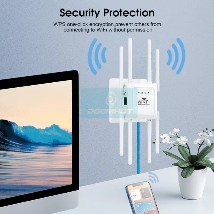 Doomhot%20Range%20Extender%202.4Ghz/5Ghz-%20300/1200Mbps%20High%20Speed%20For%20Home%20Or%20Office%20Use%20Compact%20Convenient%20Efficient%20-%20Image%205