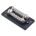 100A Bus Bar Heavy Duty Power Distribution Block Busbar Box Module with 12XM4 M6 Terminal Studs for Car RV Boat Black Replacement Accessories.