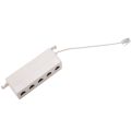 2X Beige RJ11 6P4C Male Plug to 5 Ports 6P2C Female Socket Phone Line Splitter Adapter.
