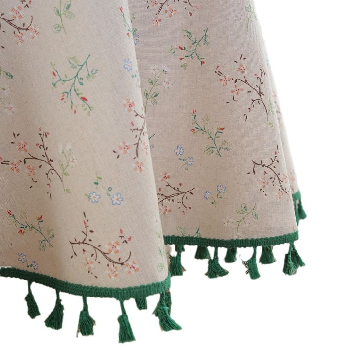American%20pastoral%20style%20cotton%20linen%20green%20tassel%20tablecloth%20floral%20pattern%20rectangular%20dining%20table,%20coffee%20table%20tablecloth%20cross-border%20wholesale%20-%20Image%205