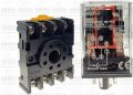 MK2P-I 10A 220V AC Electromagnetic Relay With 8 Pin Round Base Coil Voltage AC 220V 2 pole Use For Household & Industrial 8 Pin Relay Switches. 