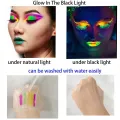 Blacklight Neon Lipstick Face Body Paint Glow in the Dark UV Reactive Light up Clubbing Costume Makeup UV Glow Party Supplies. 