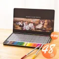 Deli 6523 Premium Water Color Pencil With Iron Box 48 Color.