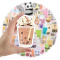 50pcs Cute Boba Sticker Kawaii Bubble Tea Sticker Waterproof Vinyl Water Bottle Sticker Laptop Sticker Stationery. 