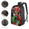 Ronaldo Wallpaper Cr7 Backpack Boys and Girls School Bag Children's School Bag Cartoon Children's Backpack Pen Bag Birthday Gift.