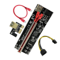 VER009S Plus PCI-E Riser Card 009S Plus PCIE X1 to X16 4Pin 6Pin USB 3.0 Cable for Graphics Card GPU Miner Mining B. 