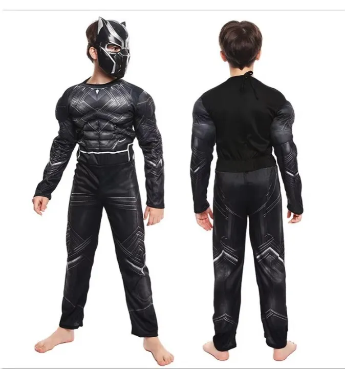 Black%20Panther%20Costume%20Cosplay%20Avengers%20Mask%20Children's%20Ball%20Party%20One-Piece%20Tights%20Festival%20Dress%20up%20-%20Image%203