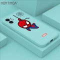 Hontinga for iPhone 11 Case Cute Marvel Avengers Cartoon Spiderman Spider Man Phone Case Square Edge Silicone Cases Full Lens Cover Shockproof Protection Case. 