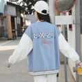 Baseball Uniform American Contrast Color Spring and Autumn Girl Older Kid's Korean Junior High School Student Autumn Clothes Jacket High School Girls' Coat. 