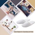 10 Pairs Closed Toe White Slippers-Suitable for Most Men and Women, Suitable for Spas, Party Guests.