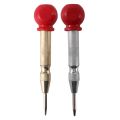 2 Pcs High Speed Center Punch,Center Hole Punch Marker Scriber For Wood,Metal,Plastic,Car Window Puncher Breaker Tool With Cushion Cap And Adjustable Impact-Gold/Silver. 