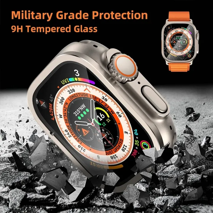 for%20Apple%20Watch%20Case%20Ultra%202%2049mm%20Screen%20Protector%20accessories%20Metal%20Aluminum%20Alloy%20Cover%20Frame+Tempered%20Glass%20iWatch%20ultra%20case%20-%20Image%204
