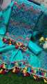 Latest Collection Joypure Screen Print Cotton Three Piece 3PC - 3 Back to Cotton.