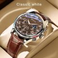 Watch Men Fashion Casual Watches Leather Band Quartz Wristwatches. 