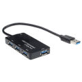 HXSJ High-speed USB 3.0 Hub 4 Port USB Splitter USB Hub 3.0 Adapter La-ptop Accessories for PC Computer.